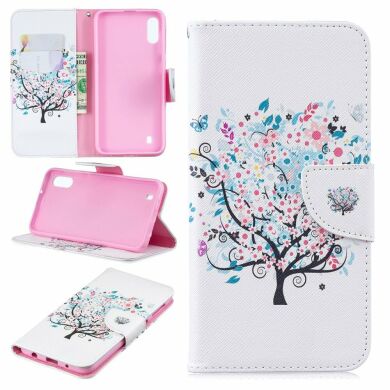 Чехол-книжка Deexe Color Wallet для Samsung Galaxy M10 (M105) - Flowered Tree