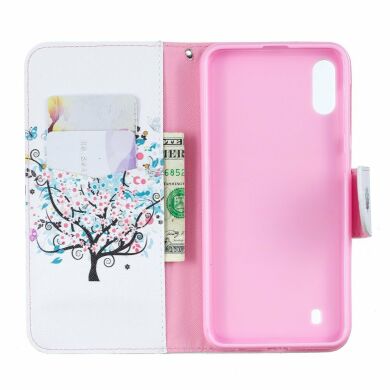 Чехол-книжка Deexe Color Wallet для Samsung Galaxy M10 (M105) - Flowered Tree