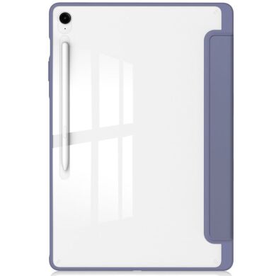 Чехол-книжка Deexe Crystal Back для Samsung Galaxy Tab S10 FE Plus - Purple