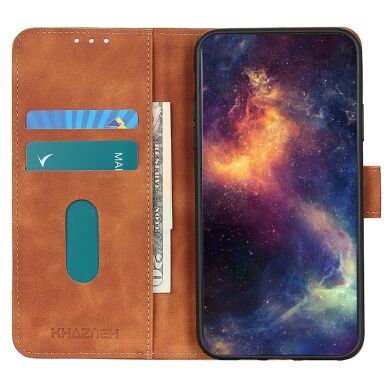 Чехол-книжка KHAZNEH Retro Wallet для Samsung Galaxy A07 (A075) - Brown