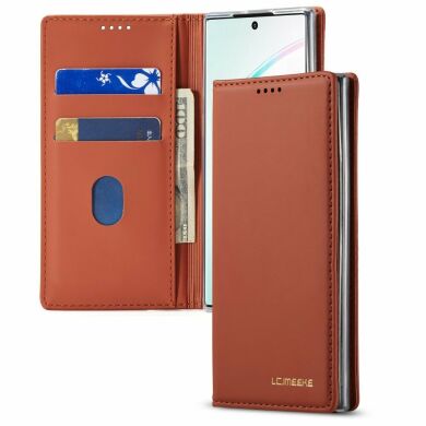 Чехол-книжка LC.IMEEKE LC-002 для Samsung Galaxy Note 10 (N970) - Brown