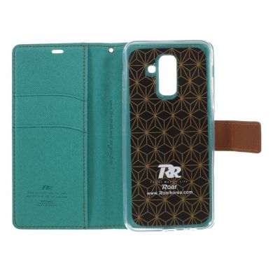 Чохол-книжка ROAR KOREA Cloth Texture для Samsung Galaxy A6+ 2018 (A605), Green