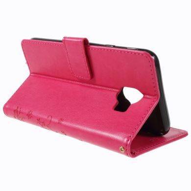 Чехол-книжка UniCase Flower Pattern для Samsung Galaxy J4 2018 (J400) - Magenta