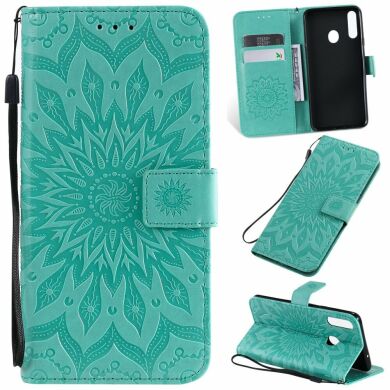Чохол-книжка UniCase SunFlower Pattern для Samsung Galaxy A20s (A207) - Green