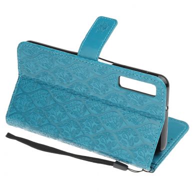 Чехол UniCase Leaf Wallet для Samsung Galaxy A7 2018 (A750) - Light Blue