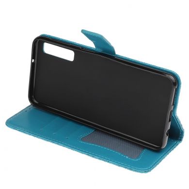 Чехол UniCase Leaf Wallet для Samsung Galaxy A7 2018 (A750) - Light Blue