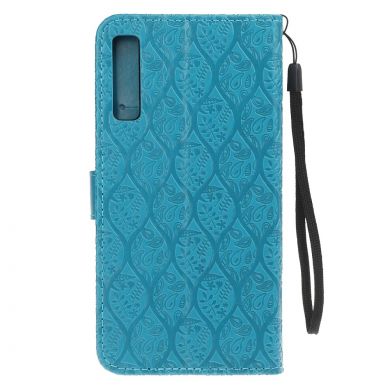 Чехол UniCase Leaf Wallet для Samsung Galaxy A7 2018 (A750) - Light Blue