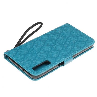 Чехол UniCase Leaf Wallet для Samsung Galaxy A7 2018 (A750) - Light Blue
