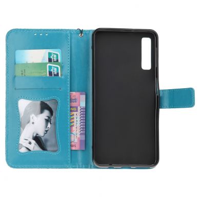 Чехол UniCase Leaf Wallet для Samsung Galaxy A7 2018 (A750) - Light Blue