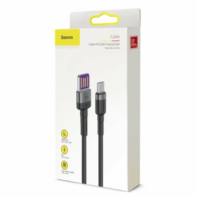 Дата-кабель BASEUS Cafule HW Quick Charging Type-C to USB - Grey / Black