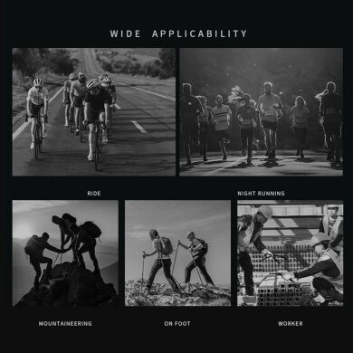 Комплект светоотражающих браслетов Deexe Reflective Clips - Black