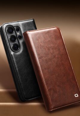 Шкіряний чохол QIALINO Classic Case для Samsung Galaxy S26 Plus - Brown