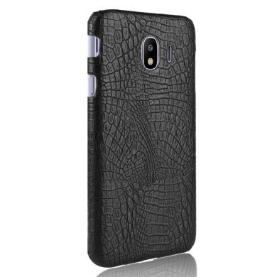 Пластиковий чохол Deexe Croco Style для Samsung Galaxy J4 2018 (J400) - Black