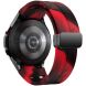 Ремешок Deexe Aurora Strap для Samsung Galaxy Watch 4 / 4 Classic / 5 / 5 Pro / 6 / 6 Classic / 7 / FE - Black / Red. Фото 1 из 8