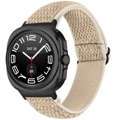 Ремешок Deexe Braided Strap для Samsung Galaxy Watch 8 (40/44mm) / 8 Classic / Ultra (2025) - Apricot