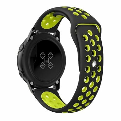 Ремешок Deexe Dot Color для Samsung Watch Active / Active 2 40mm / Active 2 44mm - Black / Yellow