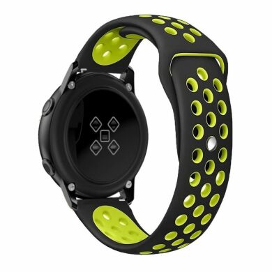 Ремінець Deexe Dot Color для Samsung Watch Active / Active 2 40mm / Active 2 44mm - Black / Yellow