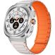 Ремінець Deexe Flexible Fit для Samsung Galaxy Watch Ultra (47mm) / Ultra (2025) - White / Orange