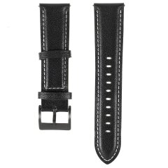 Ремешок Deexe Leather Strap для часов с шириной крепления 22мм - Black