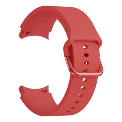 Ремешок Deexe Soft Silicone для Samsung Galaxy Watch 4 Classic (46mm) / Watch 4 Classic (42mm) / Watch 4 (40mm) / Watch 4 (44mm) - Red