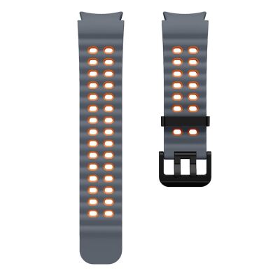 Ремешок KALEBOL Ocean Strap для Samsung Galaxy Watch 4 / 4 Classic / 5 / 5 Pro / 6 / 6 Classic / 7 / FE - Grey / Orange