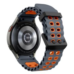 Ремінець KALEBOL Ocean Strap для Samsung Galaxy Watch 4 / 4 Classic / 5 / 5 Pro / 6 / 6 Classic / 7 / FE - Grey / Orange