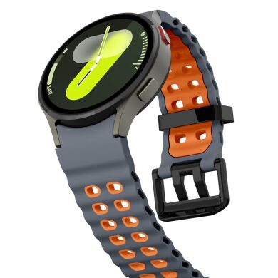 Ремешок KALEBOL Ocean Strap для Samsung Galaxy Watch 4 / 4 Classic / 5 / 5 Pro / 6 / 6 Classic / 7 / FE - Grey / Orange