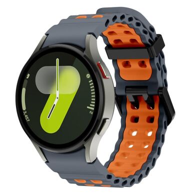 Ремешок KALEBOL Ocean Strap для Samsung Galaxy Watch 4 / 4 Classic / 5 / 5 Pro / 6 / 6 Classic / 7 / FE - Grey / Orange