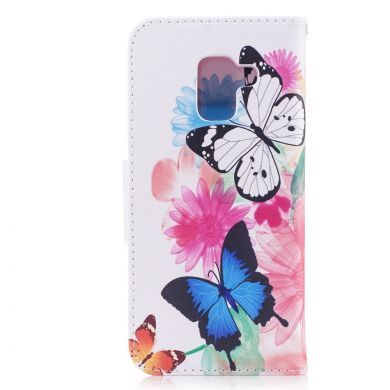Чохол-книжка Deexe Color Wallet для Samsung Galaxy A8 2018 (A530), Butterfly in Flowers C