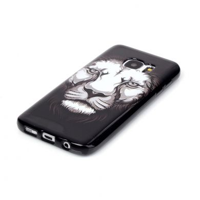 Силиконовая накладка Deexe Black Style для Samsung Galaxy S7 (G930) - Lion