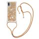 Силиконовая накладка Deexe Liquid Glitter with Strap для Samsung Galaxy A02 (A022) - Gold Hearts. Фото 3 из 6