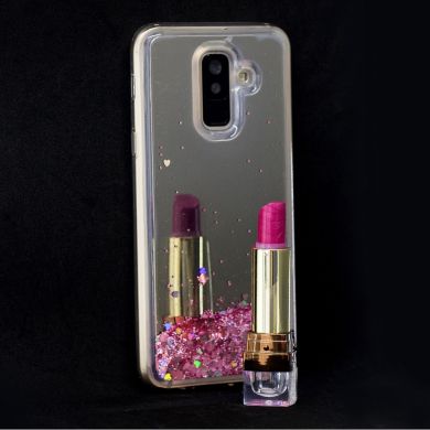 Силиконовая (TPU) накладка Deexe Fashion Glitter для Samsung Galaxy A6+ 2018 (A605) - Pink