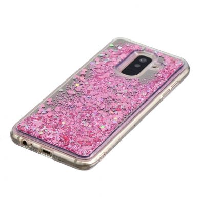 Силиконовая (TPU) накладка Deexe Fashion Glitter для Samsung Galaxy A6+ 2018 (A605) - Pink