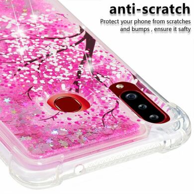 Силіконовий (TPU) чохол Deexe Fashion Glitter для Samsung Galaxy A20s (A207) - Peach Blossom