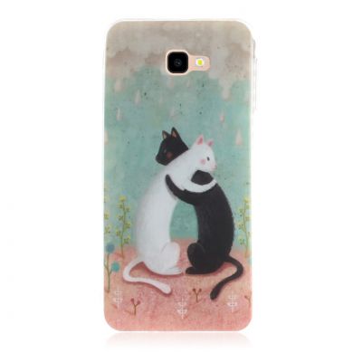 Силіконовий (TPU) чохол Deexe Life Style для Samsung Galaxy J4+ (J415), Black and White Cats