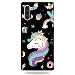 Силиконовый (TPU) чехол Deexe Life Style для Samsung Galaxy Note 10 (N970) - Unicorn