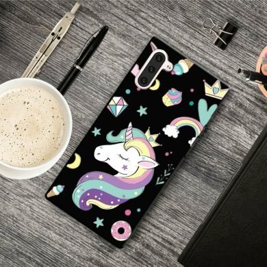 Силіконовий (TPU) чохол Deexe Life Style для Samsung Galaxy Note 10 - Unicorn