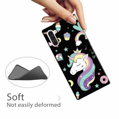 Силіконовий (TPU) чохол Deexe Life Style для Samsung Galaxy Note 10 - Unicorn