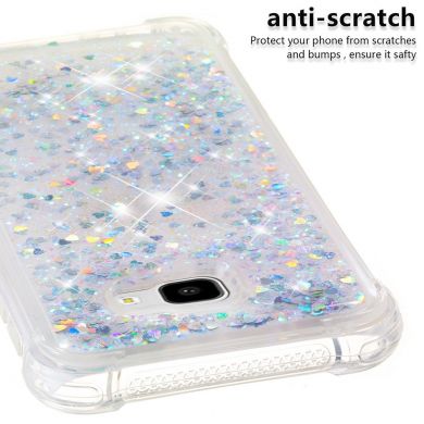 Силіконовий (TPU) чохол Deexe Liquid Glitter для Samsung Galaxy J4+ (J415), Silver