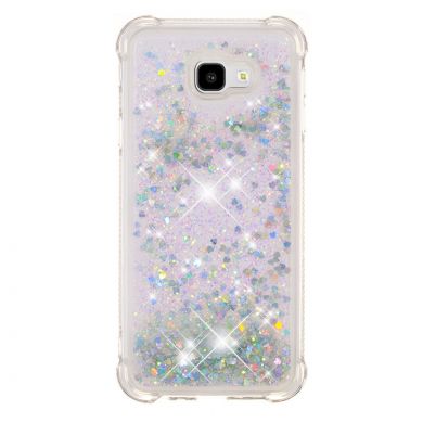 Силіконовий (TPU) чохол Deexe Liquid Glitter для Samsung Galaxy J4+ (J415), Silver