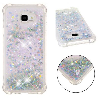 Силіконовий (TPU) чохол Deexe Liquid Glitter для Samsung Galaxy J4+ (J415), Silver