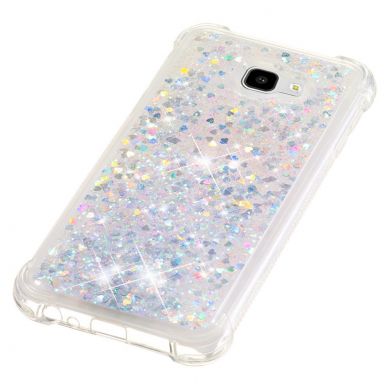 Силіконовий (TPU) чохол Deexe Liquid Glitter для Samsung Galaxy J4+ (J415), Silver