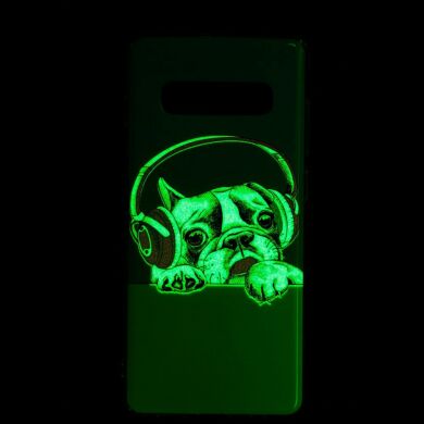 Силиконовый (TPU) чехол Deexe LumiCase для Samsung Galaxy S10e (G970) - Dog Listening to Music