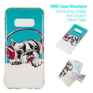 Силиконовый (TPU) чехол Deexe LumiCase для Samsung Galaxy S10e (G970) - Dog Listening to Music