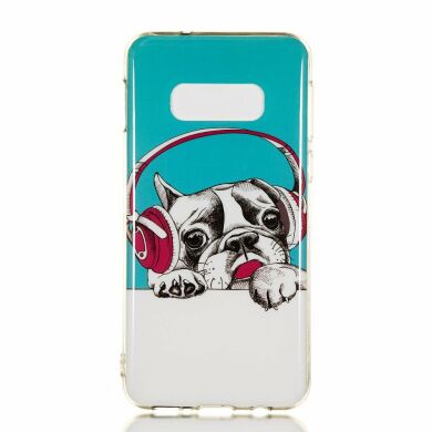 Силиконовый (TPU) чехол Deexe LumiCase для Samsung Galaxy S10e (G970) - Dog Listening to Music