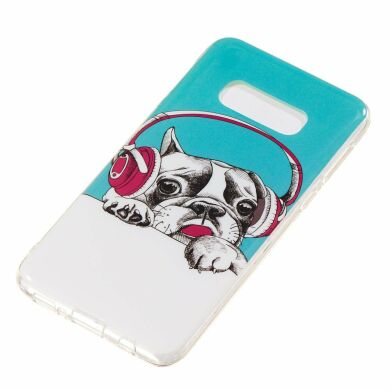 Силиконовый (TPU) чехол Deexe LumiCase для Samsung Galaxy S10e (G970) - Dog Listening to Music