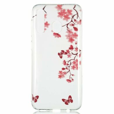 Силіконовий (TPU) чохол Deexe Pretty Glossy для Samsung Galaxy A50 (A505) - Flower