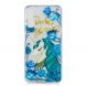 Силиконовый (TPU) чехол Deexe Pretty Glossy для Samsung Galaxy A7 2018 (A750) - Unicorn and Blue Flower. Фото 2 из 5