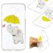 Силиконовый (TPU) чехол Deexe Pretty Glossy для Samsung Galaxy J4 2018 (J400) - Elephant Holding an Umbrella. Фото 1 из 7