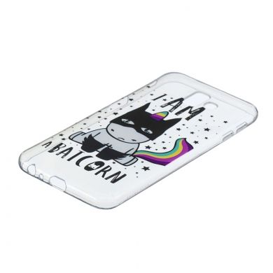 Силіконовий (TPU) чохол Deexe Pretty Glossy для Samsung Galaxy J6+ (J610) - Cool Unicorn